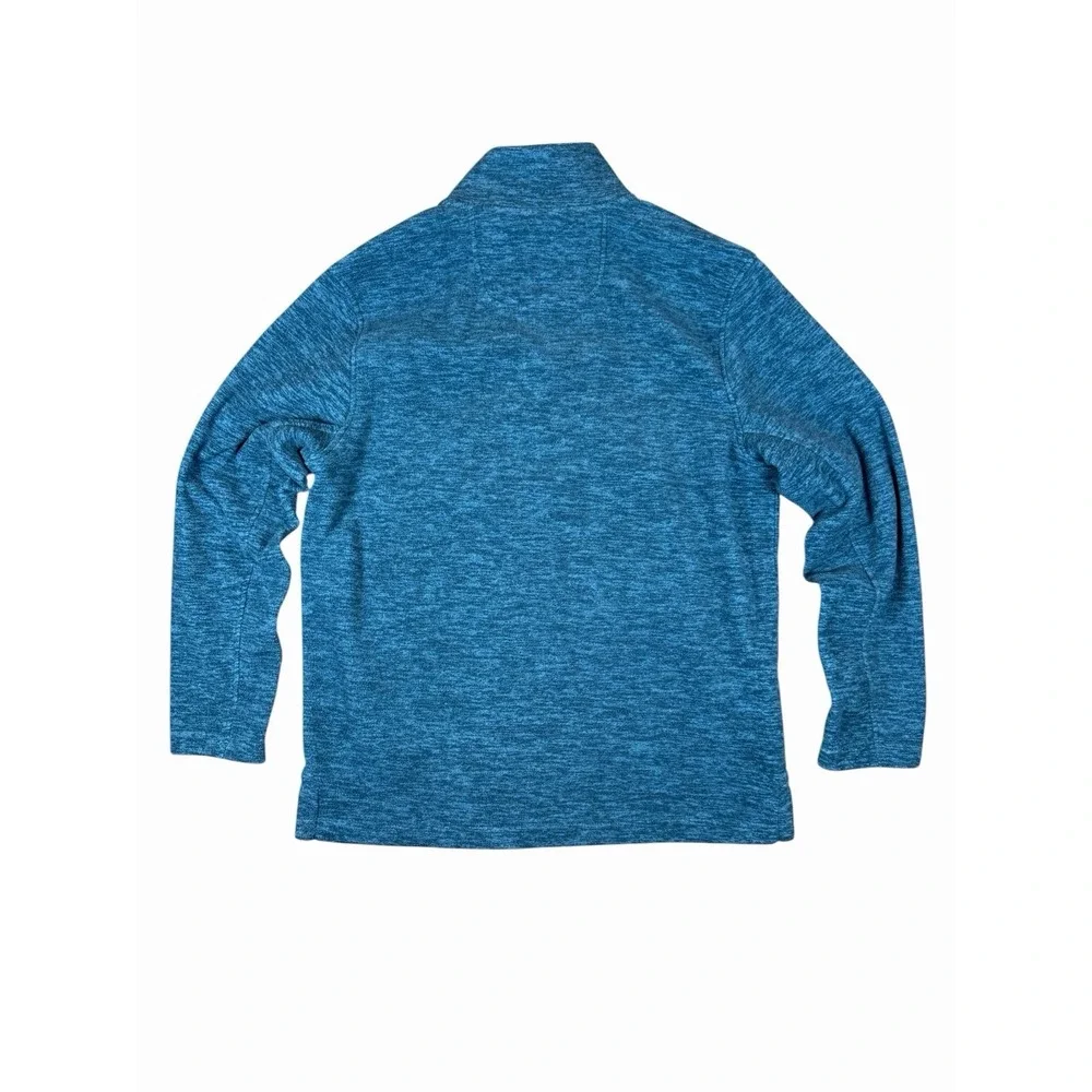 Tommy Bahama Half Zip Pullover Mens S Blue Heather Fleece Sweater Jacket Golf